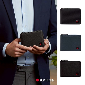 Knirps 德國紅點T.Series RFID U型拉鍊零錢包8卡短夾(多款任選)