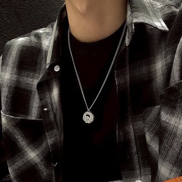 純銀項鏈男小王子吊墜女ins潮小眾輕奢個性韓版嘻哈冷淡風鎖骨鏈