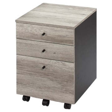 HomeMax 復古木紋三抽公文櫃 46cm 辦公室收納 置物櫃  D01-006GY  3個