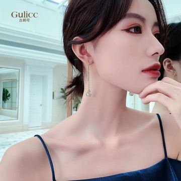 Gulicc 長款 燈籠 流蘇耳環(飾品 耳飾 耳釘 耳環 耳墜 禮物 雙11 聖誕節)