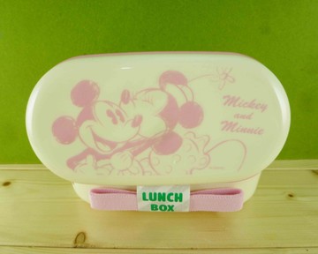 【震撼精品百貨】Micky Mouse_米奇/米妮 ~便當盒=粉米白