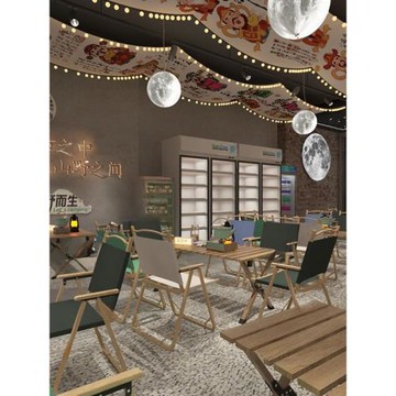 2026年新年吊頂裝飾迎五福財神天幕掛布市井風火鍋餐飲室內氛圍感