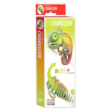 EuGy 紙拼圖 - 075 3D紙拼圖 6歲以上適用  變色龍 多色  1個