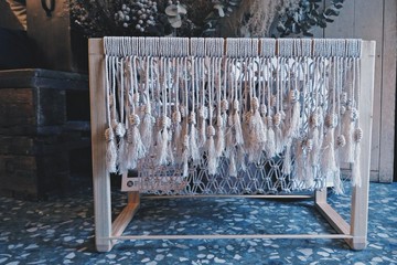 手工編織雜誌架 書報架 收納 棉繩 編織 手工 木製 麻繩 ins 北歐