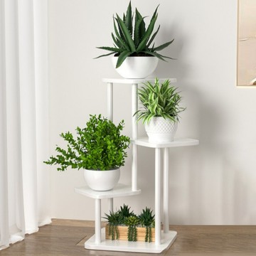 MOSTER 高級時尚客廳盆栽收納展示架  3層  白色 白色