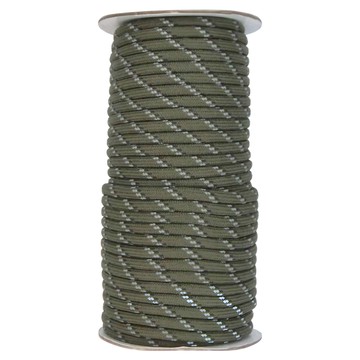 Forest Outdoor 群森戶外 高反光5mm編織營繩  25m  軍綠黑點
