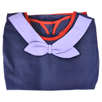 日系水手領結幼兒輕便圍兜-薰衣紫-10號  1件