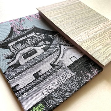 『犬山城～彩景』 御城印帳 美術名畫御朱印帳 B6 大判御朱印帳 國寶 戰國時代 建築歷史 現存天守 絲綢 桐生織物