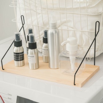 樂嫚妮 可掛式木層板 層架 一字隔板 牆上置物架-40.2X15cm