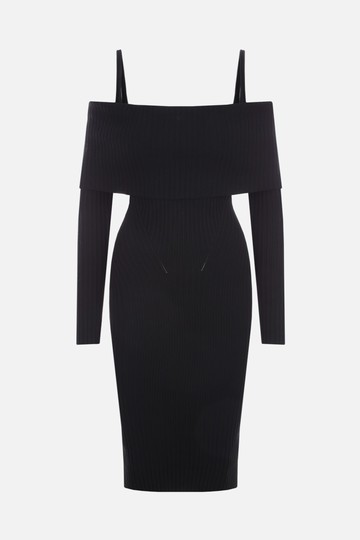 ANDREADAMO ribbed knit fitted dress Woman