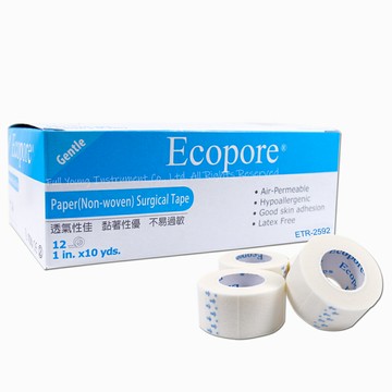 【醫康生活家】Ecopore 春田醫療透氣膠帶 白色 (一吋/半吋)