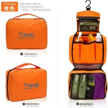 PS MALL可掛式戶外旅行收納防水洗漱包 1入(顏色隨機出貨)