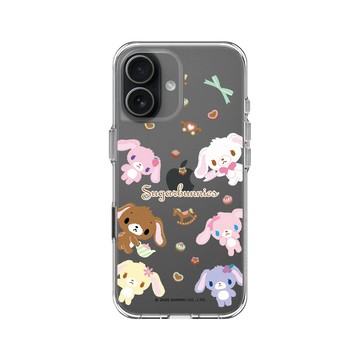 iPhone 17 Clear Case（相機按鈕） 透明 - 三麗鷗-蜜糖邦尼 Sugarbunnies - 雙胞胎兔排排站