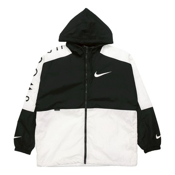 Nike Casual Sports Hooded Jacket Men's Black/White
