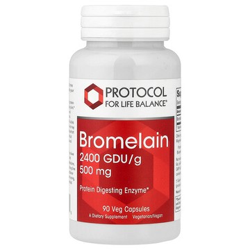 Protocol for Life Balance, 菠蘿蛋白酶，500 毫克，90 粒素食膠囊