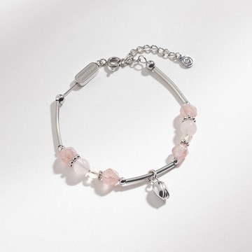 CONNY 專屬花季 | 草莓晶 粉水晶 黃水晶 | 天然水晶手鍊