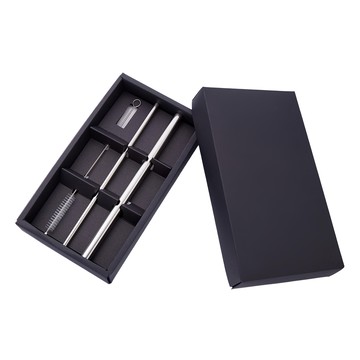 YCCT 不鏽鋼吸管禮盒 冰河銀 環保可重複使用 附清潔刷  4個  1盒