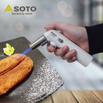 日本SOTO 填充型炙燒噴槍KC-402WHEXP  日本製造瓦斯噴槍 / 單手用/附底座