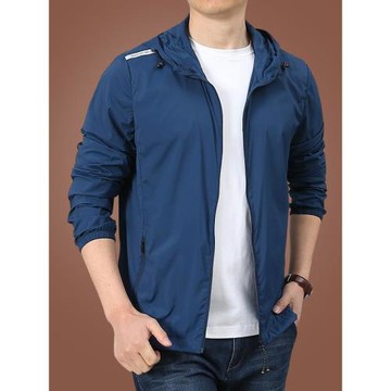 新款冰絲防曬衣男款防紫外線外套男夏季薄款釣魚防曬服男士皮膚衣