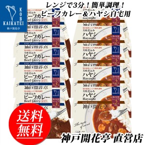 レトルト食品 詰め合わせ レトルトカレー 中辛 ハヤシ 10食 レトルト おかず 惣菜 食品 セット 神戸開花亭 常温保存 のし・包装不可 送料