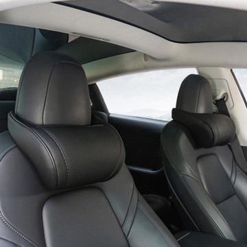 適用于特斯拉頭枕model3/Y/X/S護頸枕汽車載腰靠枕記憶棉改裝配件 雙11狂歡