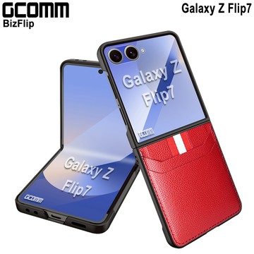 GCOMM 三星 Z Flip7 雙卡皮套 BizFlip 魅力紅