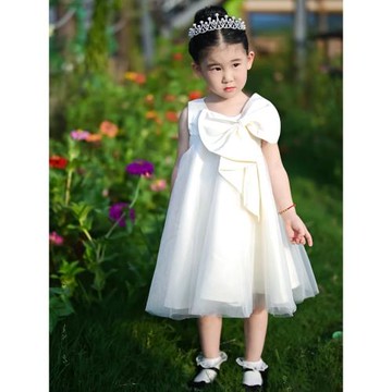 花童婚禮小女孩晚禮服寶寶一周歲公主裙女童高端洋氣生日秋冬季