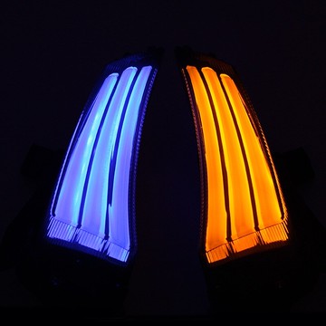 適用於雅馬哈XMAX300 黃藍交替轉向燈 專用改裝 LED 轉向燈 方向燈 定位燈 信號燈