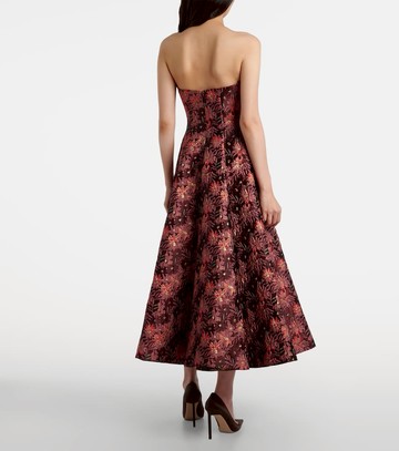 Markarian Rousseau floral brocade midi dress