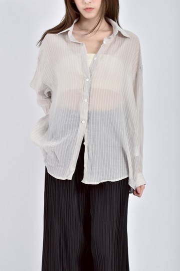 加購優惠(M) virkin透膚灰色襯衫上衣