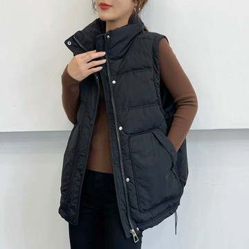 胖胖美依 夾克 外套 秋冬上衣 M-4XL秋冬洋氣羽絨棉馬甲休閒韓版馬夾外穿背心加厚保暖外套-12109.