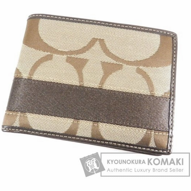 Coach コーチ シグネチャー 二つ折り財布 小銭入れなし キャンバス メンズ 中古 通販 Lineポイント最大0 5 Get Lineショッピング