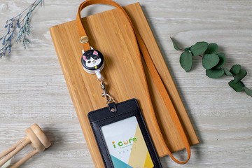 i好戴 伸縮證件套組 -手繪風系列 / 黑白貓_ADH7