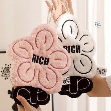 居家雜貨 rich有錢花珊瑚絨加厚擦手巾【CP0181】SEP24｜2色  19LADY〔現貨〕