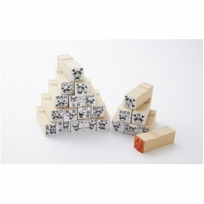 ポンポン押せる！スケジュールスタンプ(25個入り） ピンク　【11218-0099】