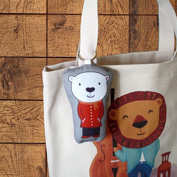 娃娃吊飾-小白熊