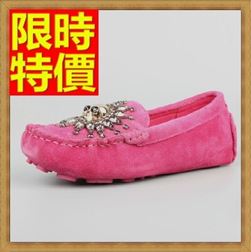 豆豆鞋女鞋子-個性水鑽骷髏頭真皮套腳女休閒鞋65l32【獨家進口】【米蘭精品】