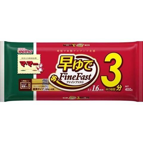 マ・マー 早ゆでスパゲティ ＦｉｎｅＦａｓｔ 結束タイプ １．６ｍｍ （４００ｇ）