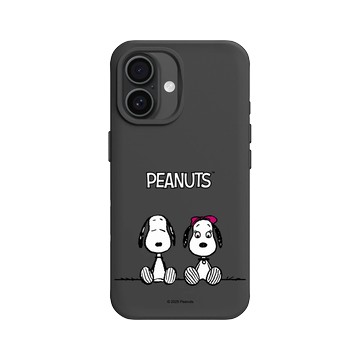 iPhone 16 SolidX 黑 - 史努比 Snoopy - With Belle