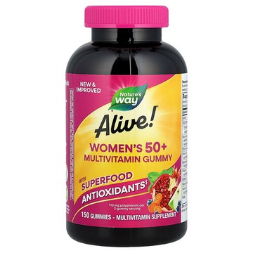 Nature's Way, Alive!® 50 歲以上女性多維生素軟糖，混合漿果味，150 粒