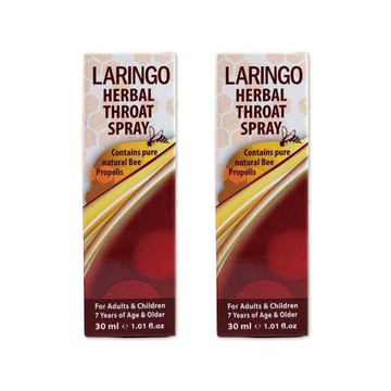 (2盒超值組)LARINGO樂利-複方蜂膠噴液30ml/盒(HERBAL THROAT SPRAY)