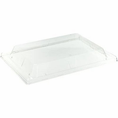 中央化学 日本製 使い捨て刺身容器蓋 CF宴角34-23 蓋 (CAPG) 20枚入サイズ:約34.1×23.1×4.5cm 透明