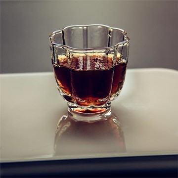 [拾]日式花瓣形手沖單品咖啡杯小精致 古法玻璃杯 茶杯個人專用