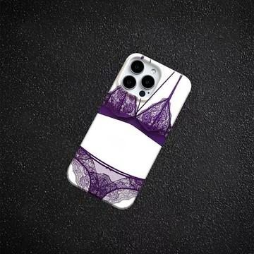 iPhone 性感小紫保護殼新潮設計相容 18/17/16Plus/15/14/13/12 防摔手機外殼