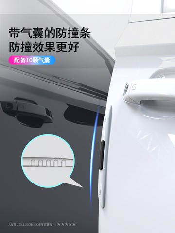 防靜電車門防撞條氣囊防撞貼汽車開門邊后視鏡防擦刮蹭硅膠保護條