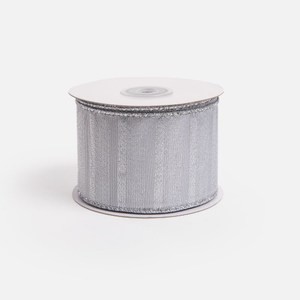 伊登寬版緞帶10碼 寬條紋銀