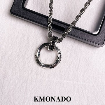 卡尼爾男裝-KMONADO钛钢不掉色莫比乌斯环项链男女生复古个性高级感ins百搭潮