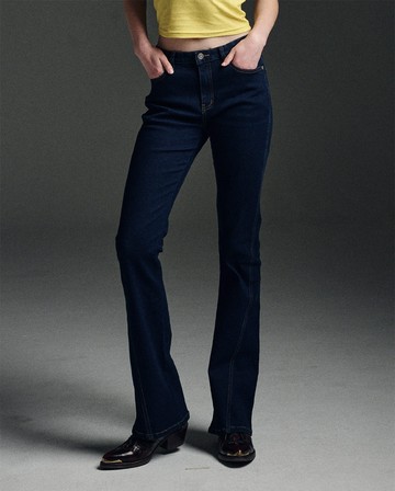 MARDI MERCREDI 中腰剪裁牛仔褲 海軍藍 DENIM BOOTS CUT MID RISE PANTS