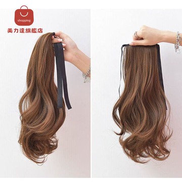 免運/公司貨 假髮 輕便牢固綁帶式短馬尾假發女長發卷發梨花仿真發扎辮子發尾自然 可開發票 全館五折 工廠現貨直銷 新品特價 d1115