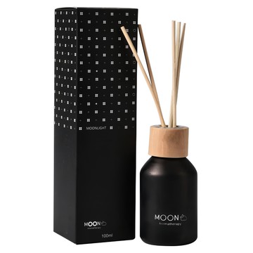 MOON LIGHT 北歐設計香氛室內擴香 月光紳士  月光紳士黑  100ml  1組